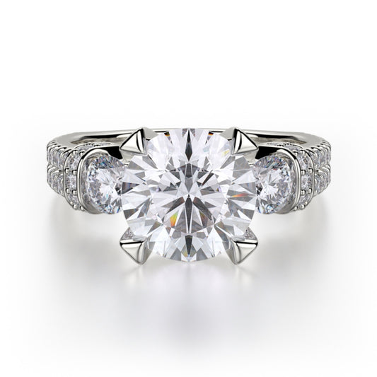MICHAEL M 18k White Gold Engagement Ring R475-2-18W