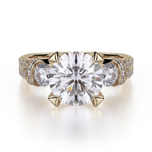 MICHAEL M 18k Yellow Gold Engagement Ring R475-2-18Y