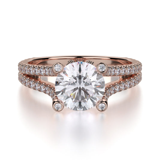 MICHAEL M 18k Rose Gold Engagement Ring R487-1-18R