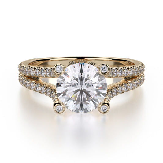 MICHAEL M 18k Yellow Gold Engagement Ring R487-1-18Y