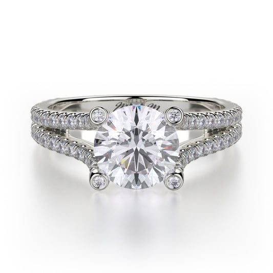 MICHAEL M 18k White Gold Engagement Ring R487-1-18W