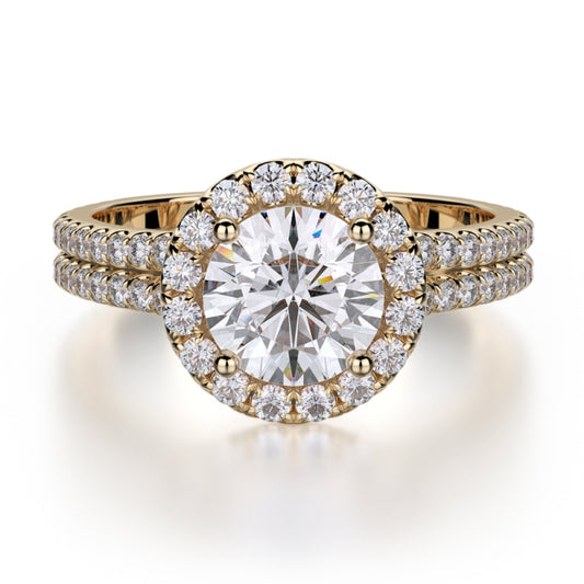 MICHAEL M 18k Yellow Gold Engagement Ring R490-1-18Y