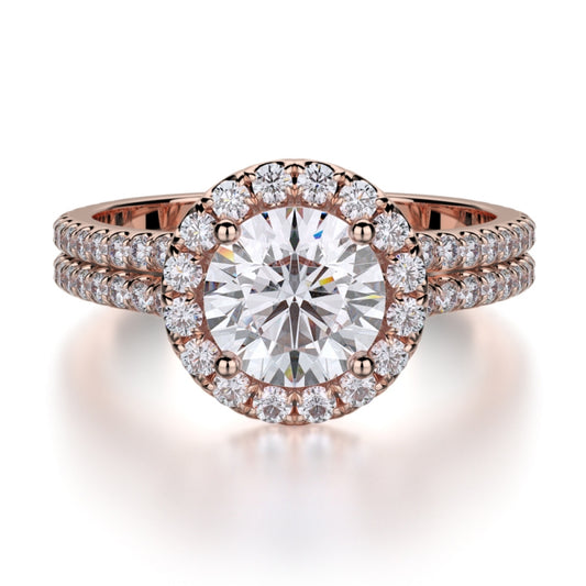 MICHAEL M 18k Rose Gold Engagement Ring R490-1-18R