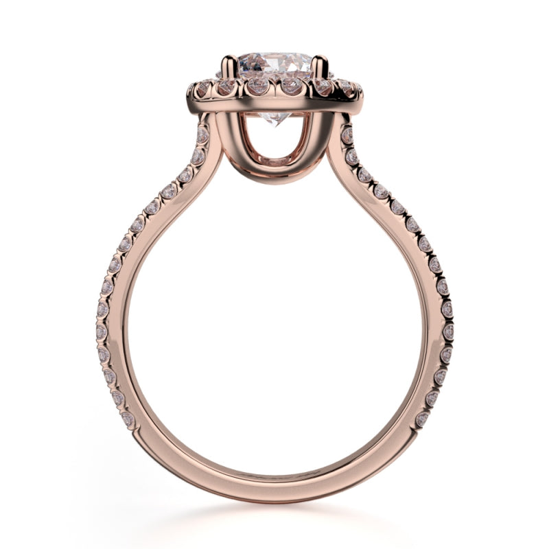 MICHAEL M 18k Rose Gold Engagement Ring R490-1-18R