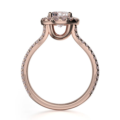 MICHAEL M 18k Rose Gold Engagement Ring R490-1-18R