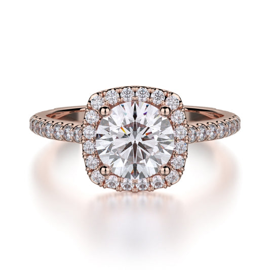 MICHAEL M 18k Rose Gold Engagement Ring R539S-1-18R