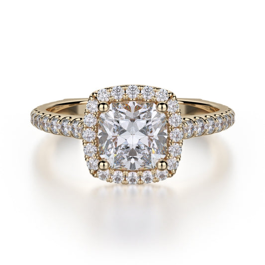 MICHAEL M 18k Yellow Gold Engagement Ring R559S-1-18Y