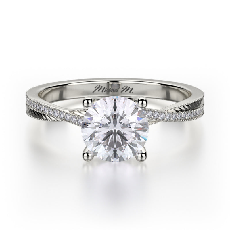 MICHAEL M 18k White Gold Engagement Ring R575-1-18W