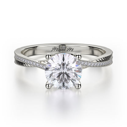 MICHAEL M 18k White Gold Engagement Ring R575-1-18W