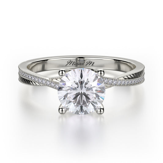 MICHAEL M 18k White Gold Engagement Ring R575-1-18W
