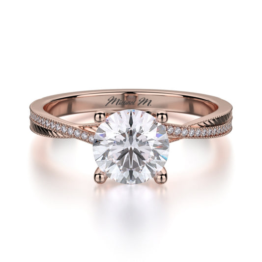 MICHAEL M 18k Rose Gold Engagement Ring R575-1-18R