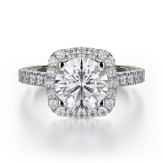 MICHAEL M 18k White Gold Engagement Ring R614-2-18W