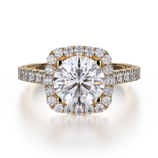 MICHAEL M 18k Yellow Gold Engagement Ring R614-2-18Y