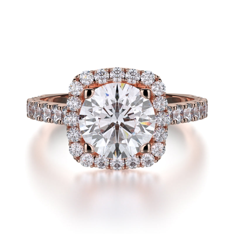 MICHAEL M 18k Rose Gold Engagement Ring R614-2-18R