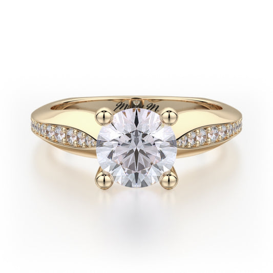 MICHAEL M 18k Yellow Gold Engagement Ring R651-1-18Y
