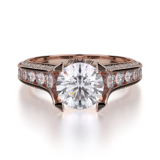 MICHAEL M 18k Rose Gold Engagement Ring R678-1-5-18R