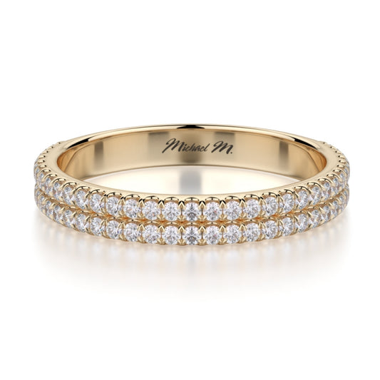 MICHAEL M 18k Yellow Gold Wedding Band R688B-18Y