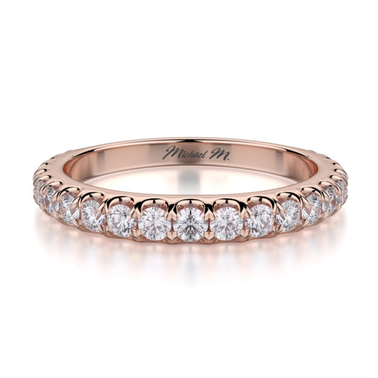 MICHAEL M 18k Rose Gold Wedding Band R693B-18R