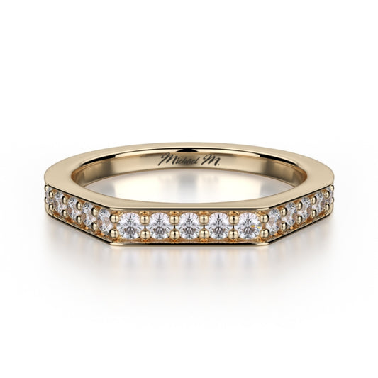 MICHAEL M 18k Yellow Gold Wedding Band R697B-18Y