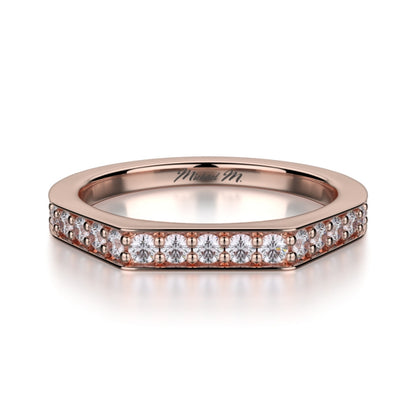 MICHAEL M 18k Rose Gold Wedding Band R697B-18R
