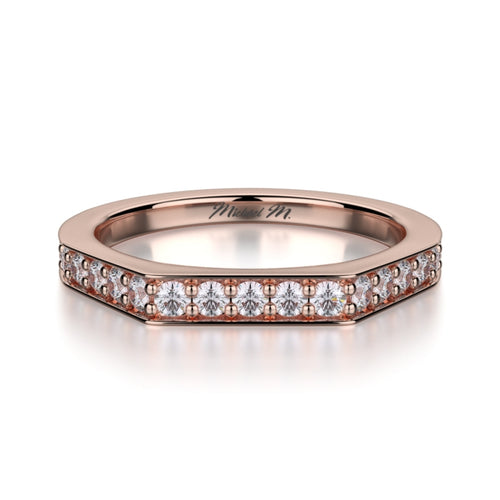 MICHAEL M 18k Rose Gold Wedding Band R697B-18R