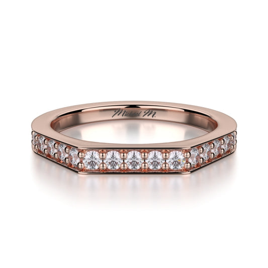 MICHAEL M 18k Rose Gold Wedding Band R697B-18R