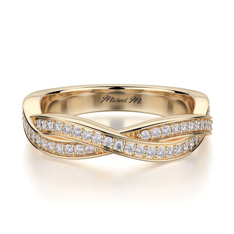 MICHAEL M 18k Yellow Gold Wedding Band R709B-18Y