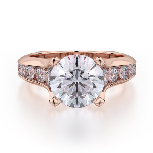 MICHAEL M 18k Rose Gold Engagement Ring R687-2-18R