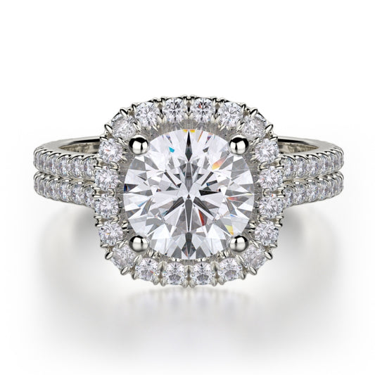 MICHAEL M 18k White Gold Engagement Ring R688-1-18W
