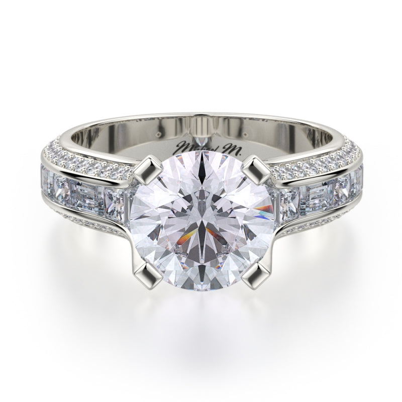MICHAEL M 18k White Gold Engagement Ring R690-2-18W