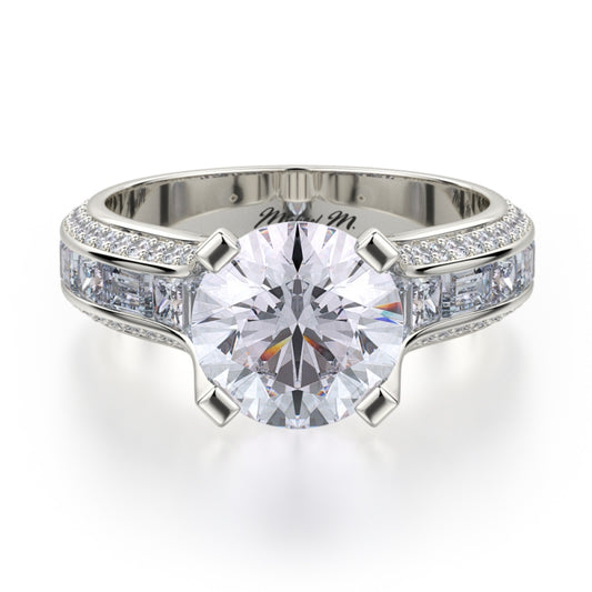 MICHAEL M 18k White Gold Engagement Ring R690-2-18W