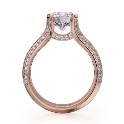 MICHAEL M 18k Rose Gold Engagement Ring R690-2-18R