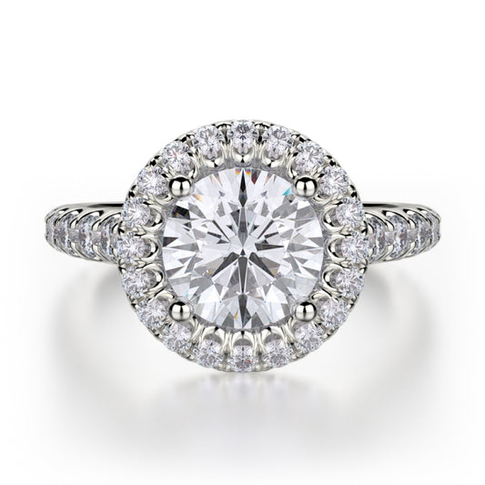 MICHAEL M 18k White Gold Engagement Ring R693-1-5-18W