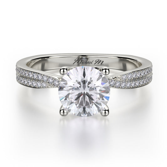 MICHAEL M 18k White Gold Engagement Ring R694-1-18W