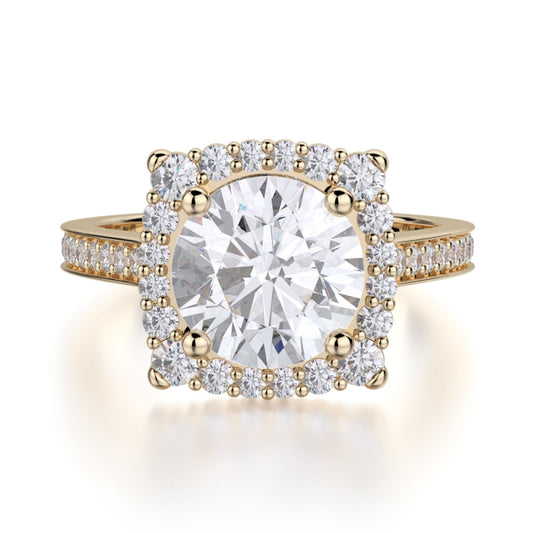 MICHAEL M 18k Yellow Gold Engagement Ring R696-2-18Y