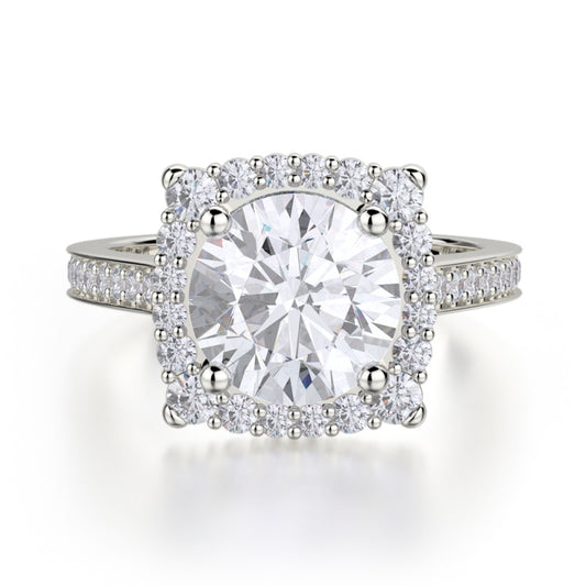 MICHAEL M 18k White Gold Engagement Ring R696-2-18W
