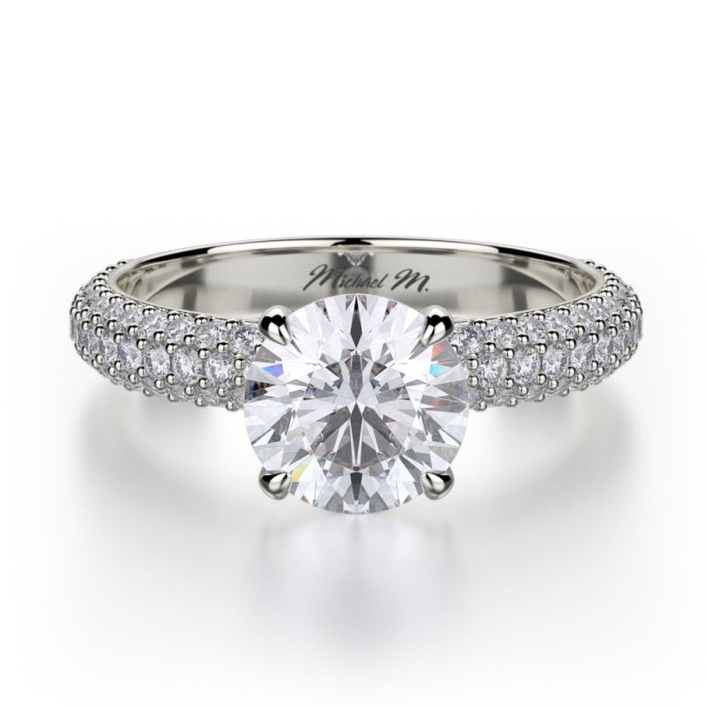 MICHAEL M 18k White Gold Engagement Ring R699-1-5-18W