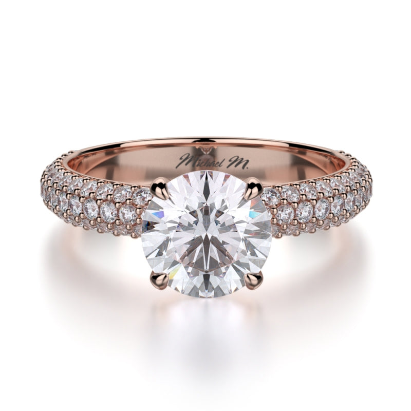 MICHAEL M 18k Rose Gold Engagement Ring R699-1-5-18R