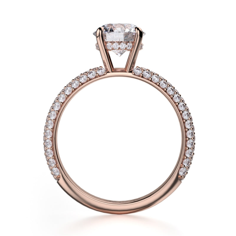 MICHAEL M 18k Rose Gold Engagement Ring R699-1-5-18R