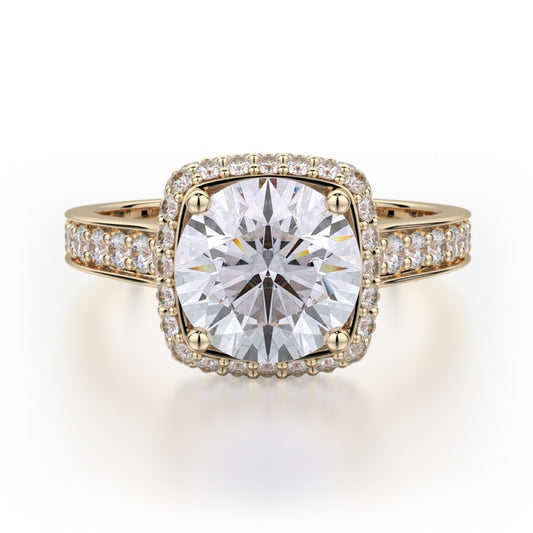 MICHAEL M 18k Yellow Gold Engagement Ring R700-2-18Y