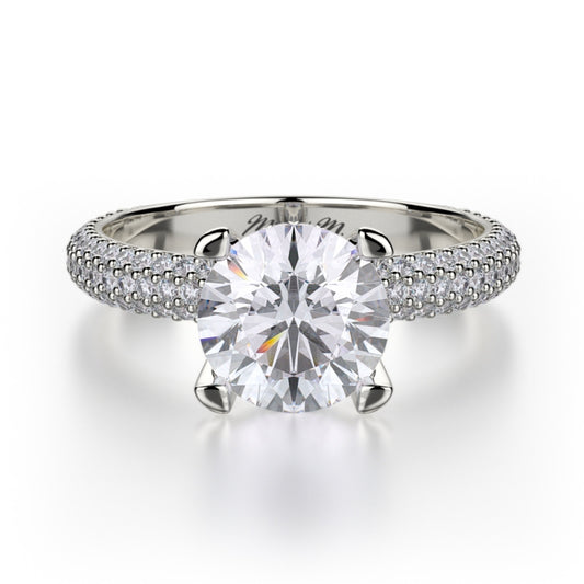 MICHAEL M 18k White Gold Engagement Ring R702-2-18W