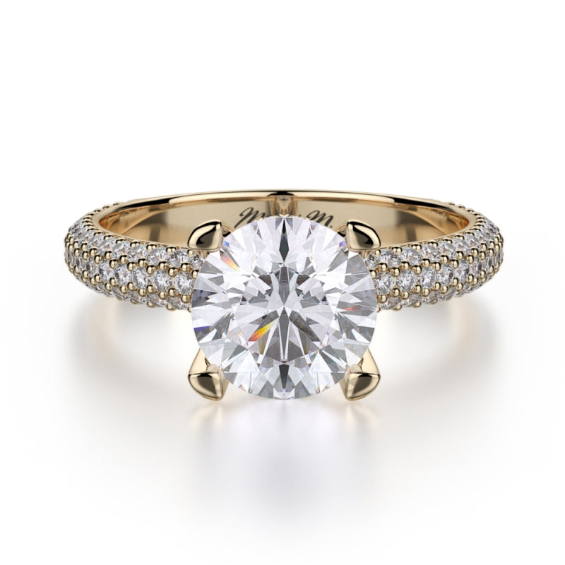 MICHAEL M 18k Yellow Gold Engagement Ring R702-2-18Y