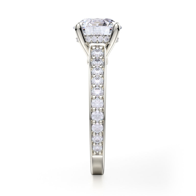MICHAEL M 18k White Gold Engagement Ring R703-2-18W