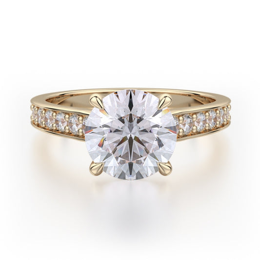 MICHAEL M 18k Yellow Gold Engagement Ring R703-2-18Y