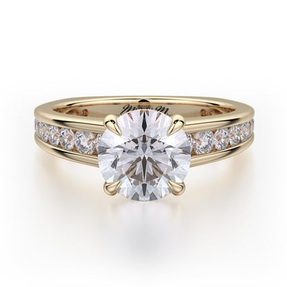 MICHAEL M 18k Yellow Gold Engagement Ring R705-2-18Y