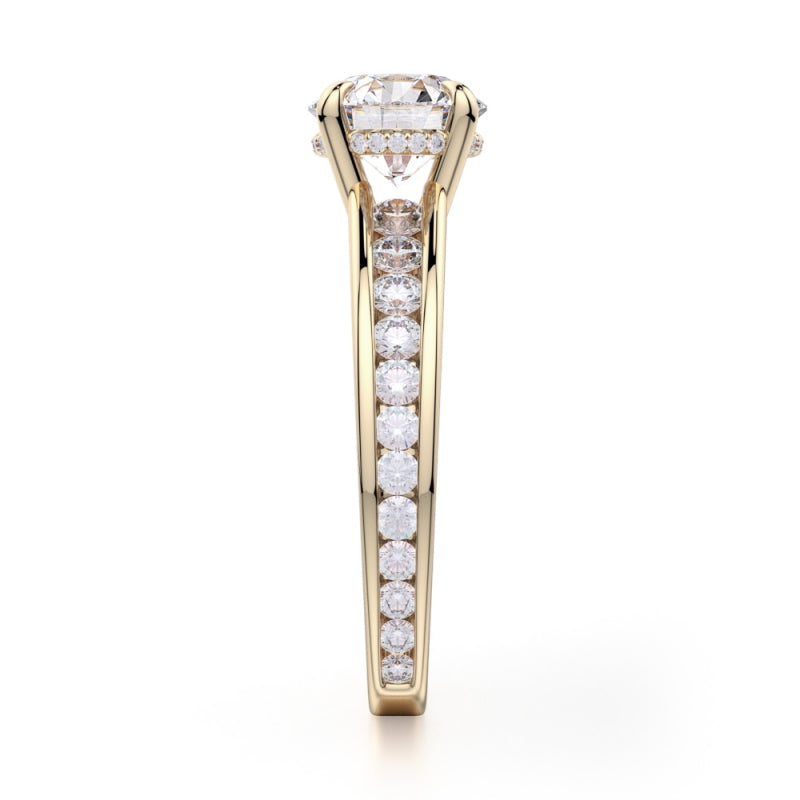 MICHAEL M 18k Yellow Gold Engagement Ring R705-2-18Y