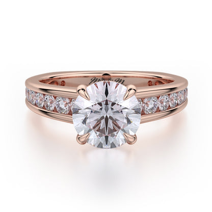 MICHAEL M 18k Rose Gold Engagement Ring R705-2-18R
