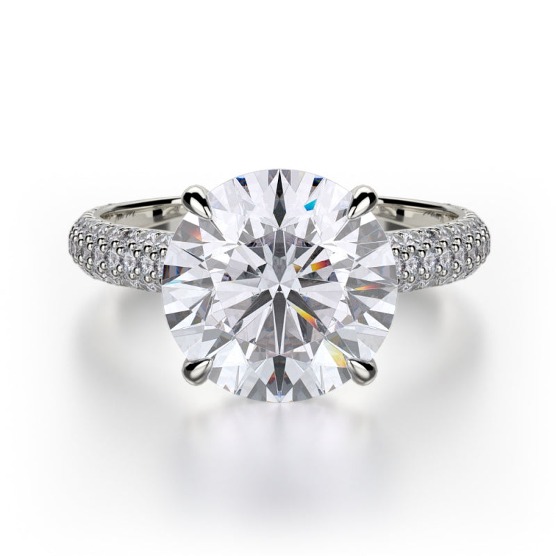 MICHAEL M 18k White Gold Engagement Ring R707-3-18W