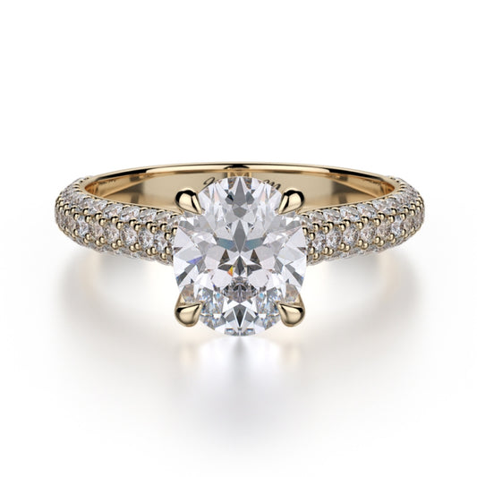 MICHAEL M 18k Yellow Gold Engagement Ring R708-2-18Y