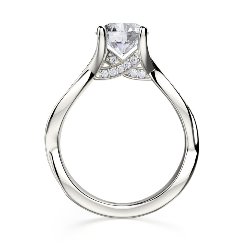 MICHAEL M Platinum Engagement Ring R709-1-25-PT